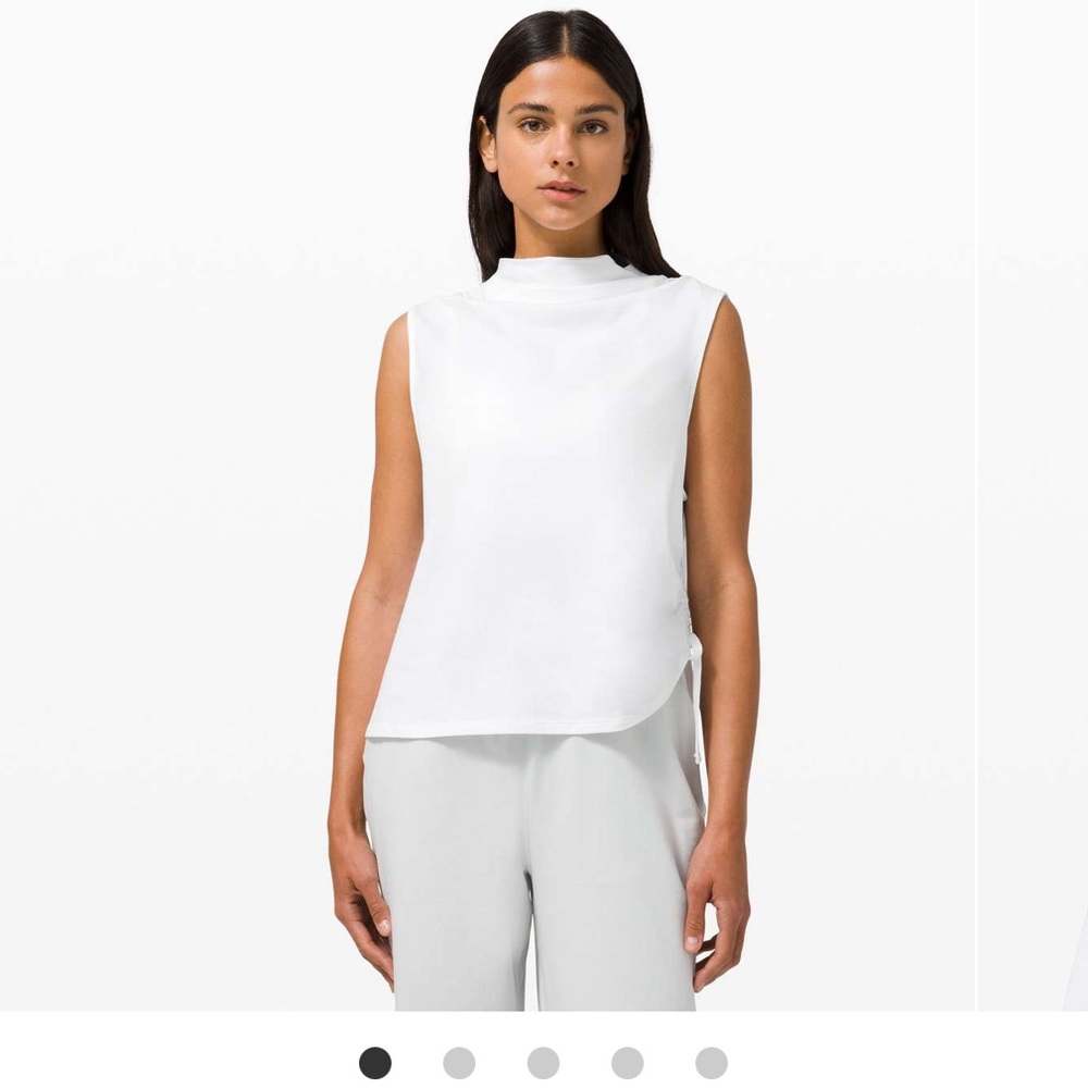 Lululemon LA Side Cinch Mock Neck Tank
White